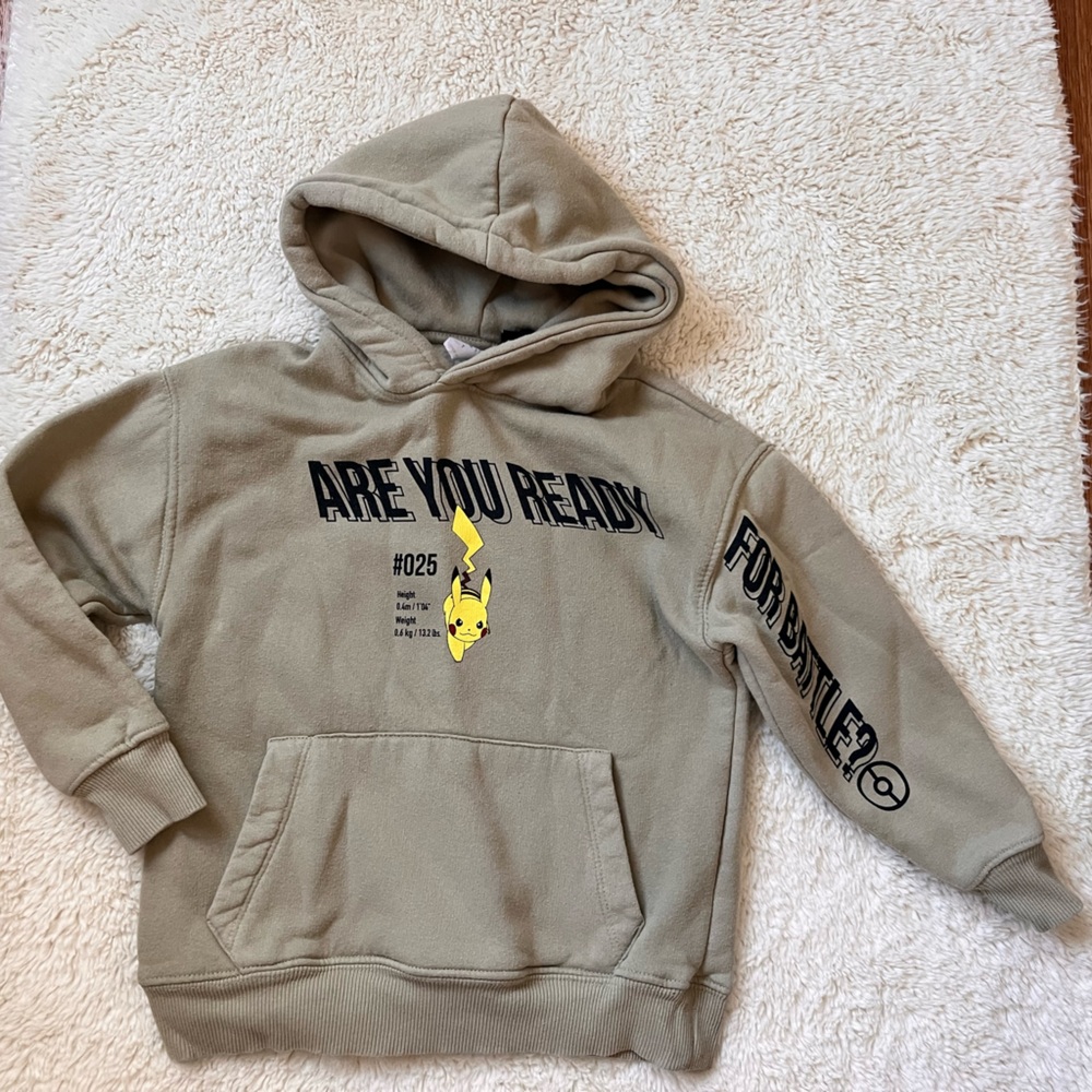 Zara Pikachu Graphic Hoodie Sz 7